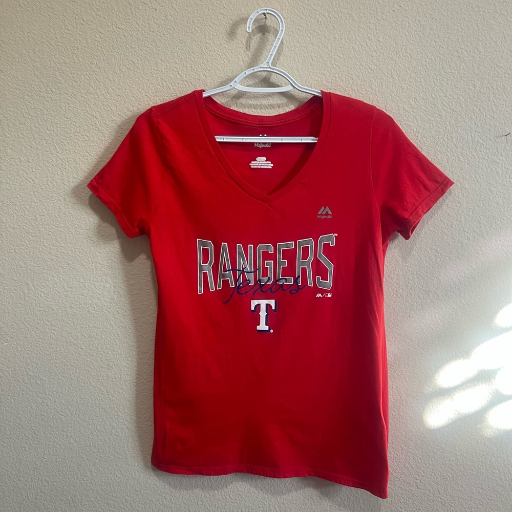 Red Texas Rangers Graphic T-Shirt